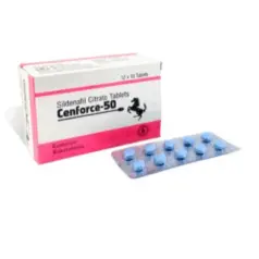 Cenforce 50mg sildenafil tablets in original packaging