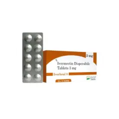 Iverheal 3 mg tablets, pack used for treating infections such as scabies and strongyloidiasis.