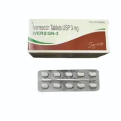 Iversign 3 mg tablets containing Ivermectin, used for the treatment of scabies and other parasitic infections.