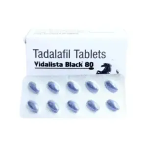 Vidalista Tadalafil Black 80 mg 10 Tablets in Blister Pack
