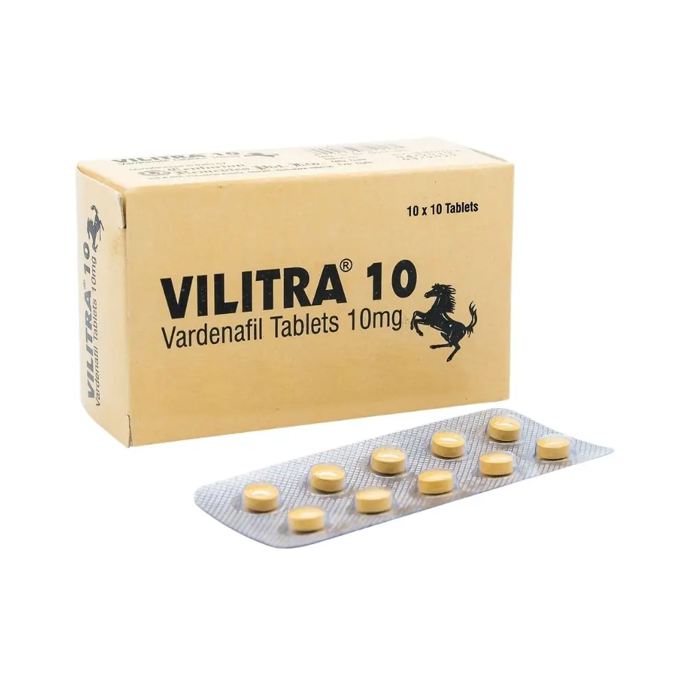 Vilitra 10mg Vardenafil tablets in blister pack a ED treatment medication